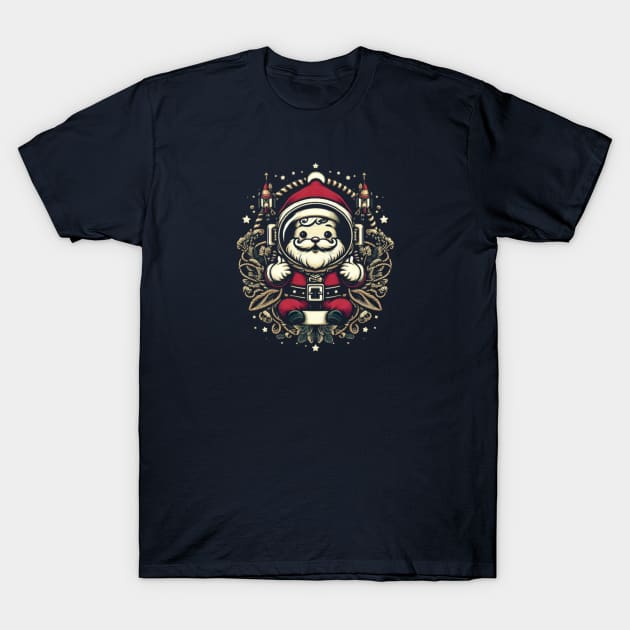 Christmas Santa embroidery style 08 T-Shirt by fadinstitute